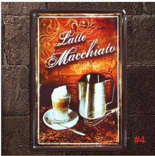 Latte Macchiato solid metal wall hanging 20 x 30cm. One for the coffee lovers!!